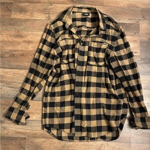 Vans Black and Tan Checkered Flannel Shirt